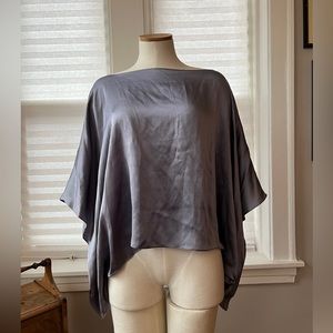 100% silk light purple silk top